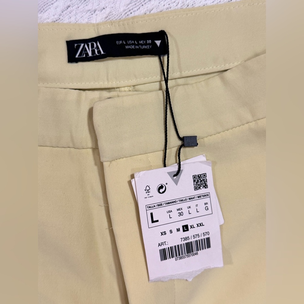 Zara women’s pant butter yellow c9